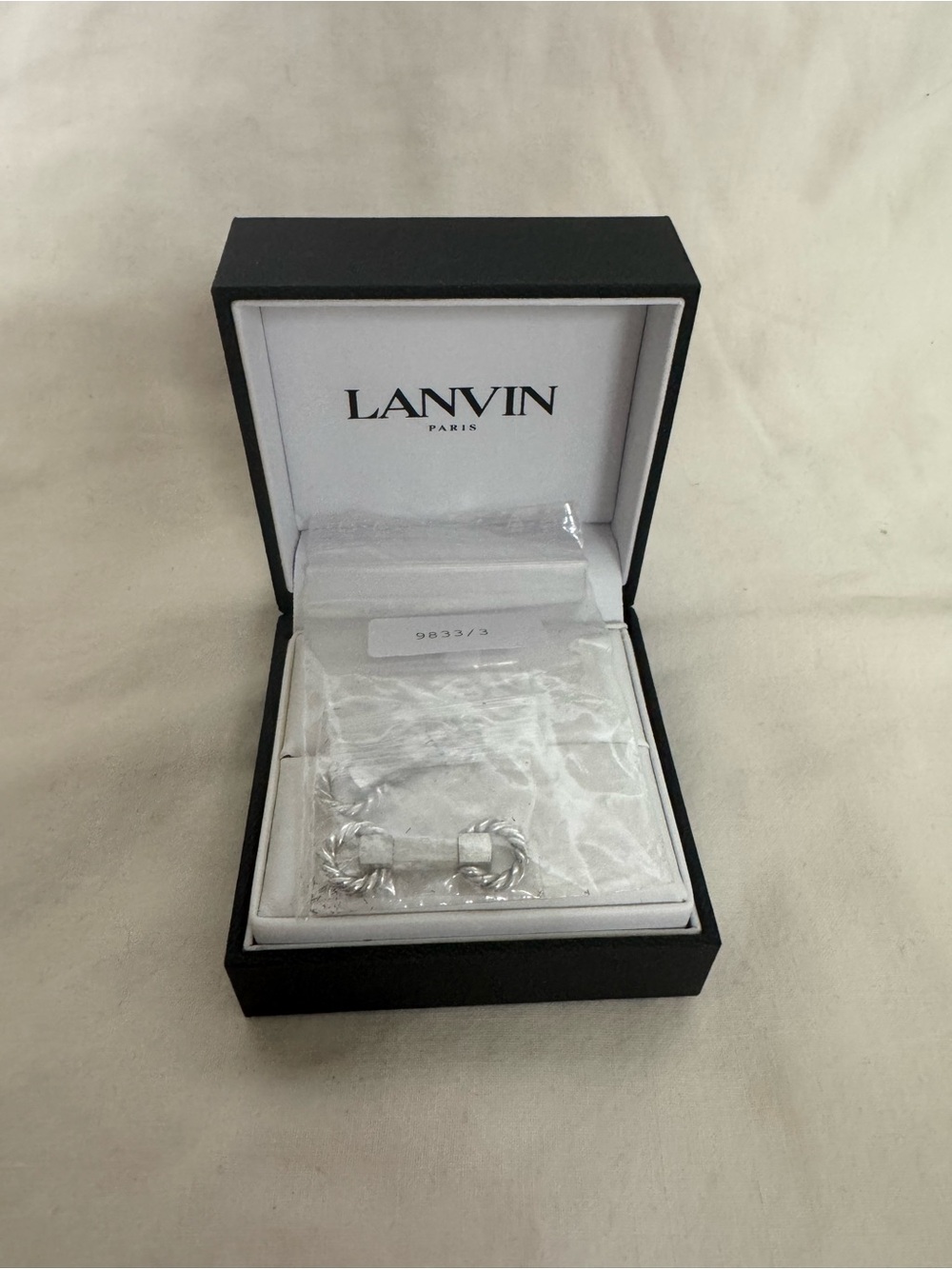 Lanvin Silver Knotted Rope Cuff Links